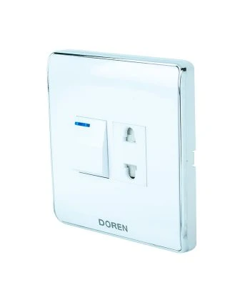 DOREN White 16 A 2 Pin  GANG SOCKET