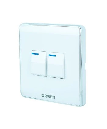 DOREN  White 2 GANG  2 Way SWITCH
