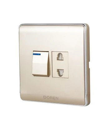 DOREN White 16 A  2 PIN GANG SOCKET